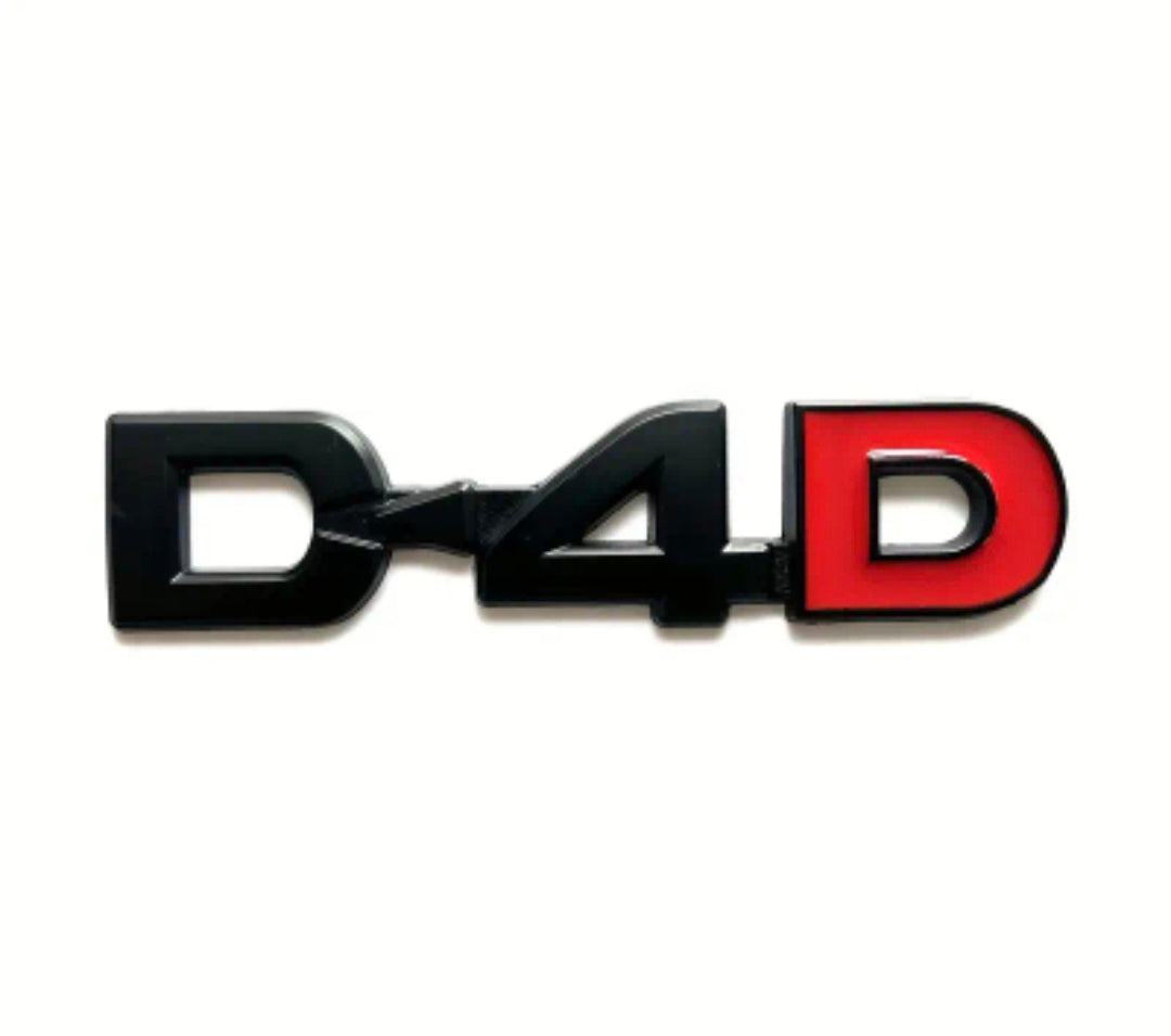 Metal Emblem D-4D Sticker - Black