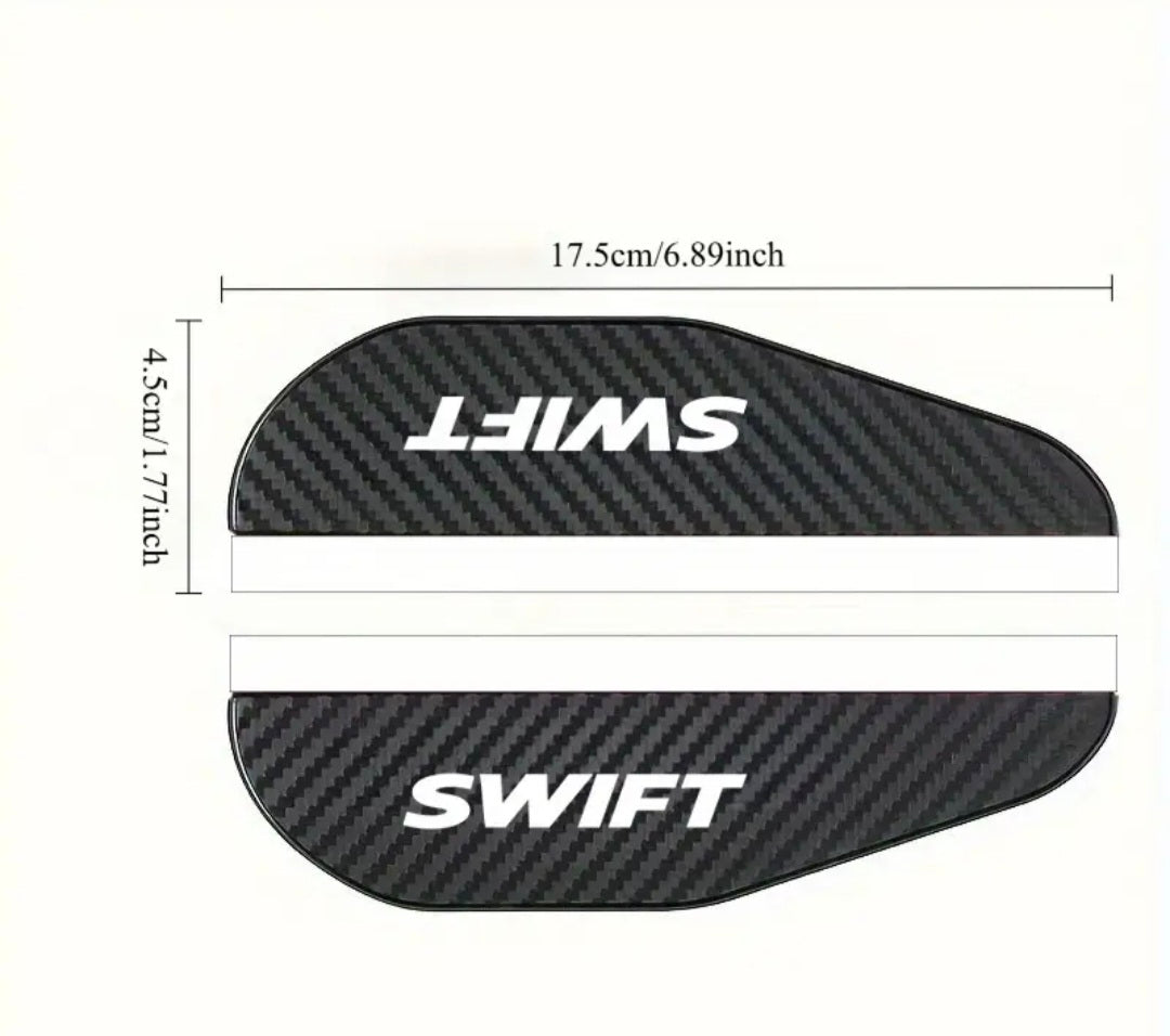 2pcs Carbon Fiber Car  Mirror Rain Brow - Suzuki Swift